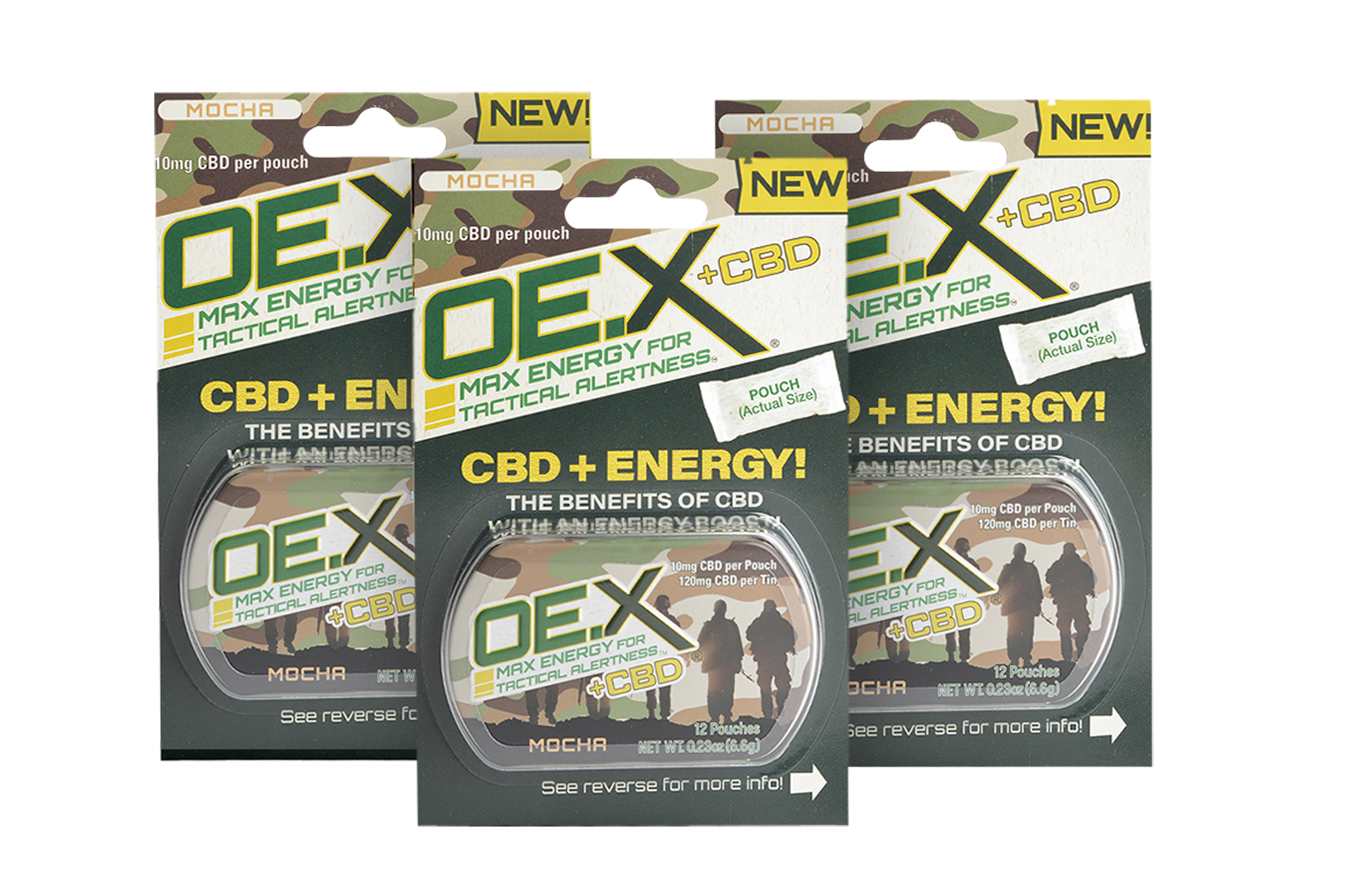 OE.X Energy + CBD - MOCHA (3-Pack)