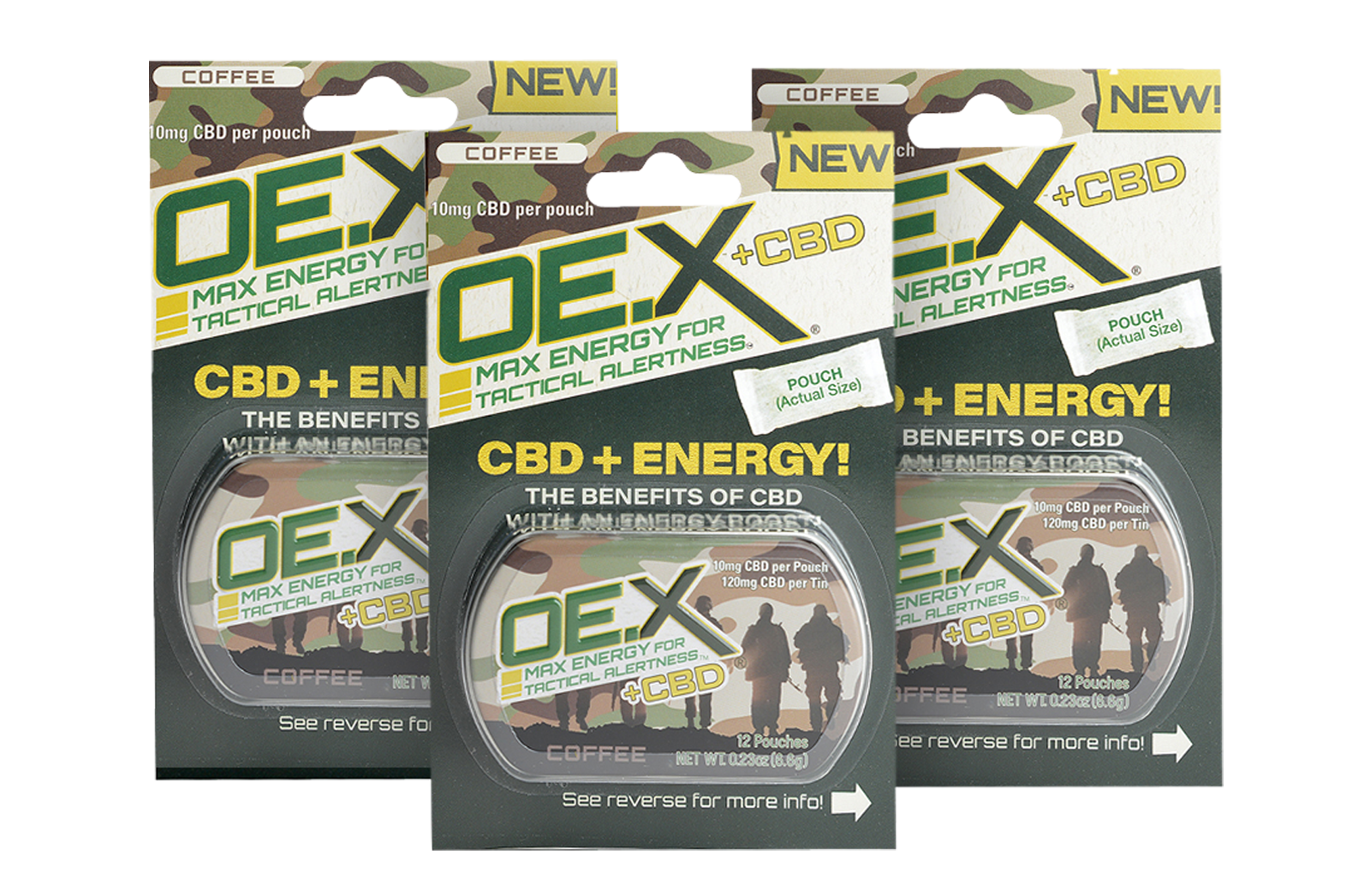 OE.X Energy + CBD - COFFEE (3-Pack)